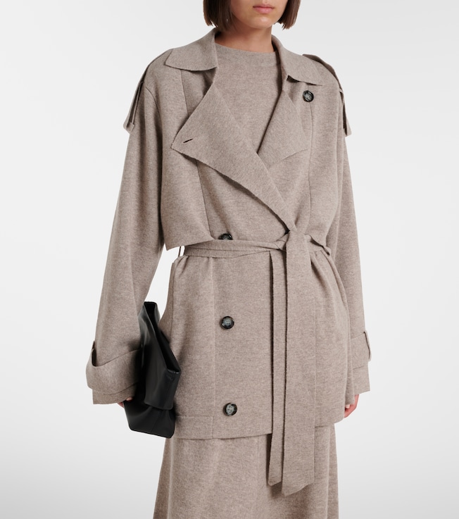Jardin des Orangers Cropped wool and cashmere trench coat