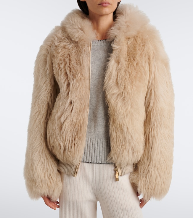 Eleventy Hooded shearling jacket