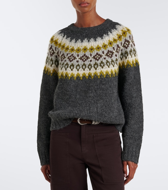 Velvet Velvet Fair Isle alpaca and wool-blend sweater