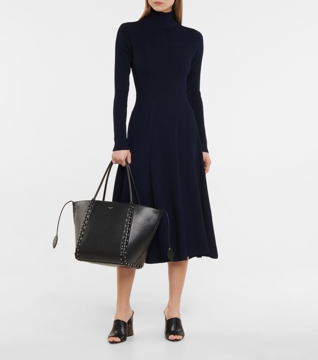 Alaïa Ribbed-knit wool-blend midi dress