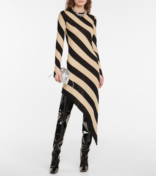 Petar Petrov Adon silk ribbed-knit midi dress
