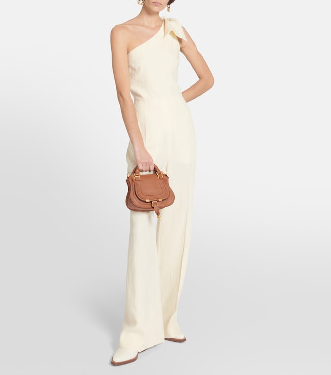 Chloé One-shoulder linen jumpsuit
