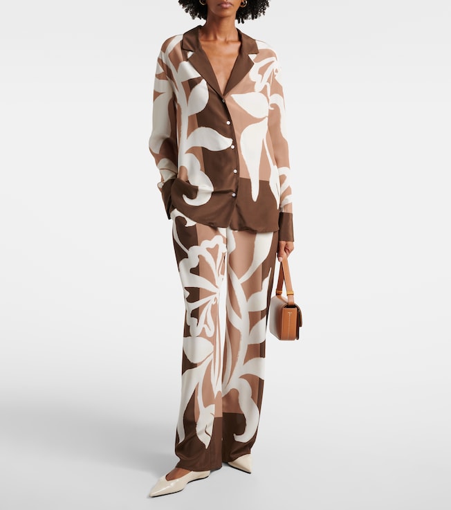 SIR. Portia silk satin pajama shirt