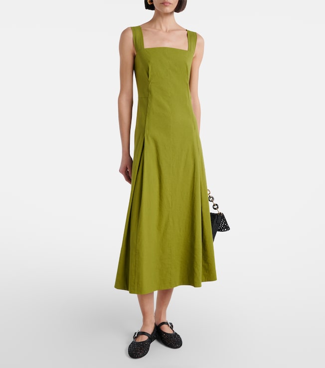 Vince Linen-blend midi dress