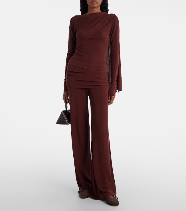 Aya Muse Silk-blend wide-leg pants