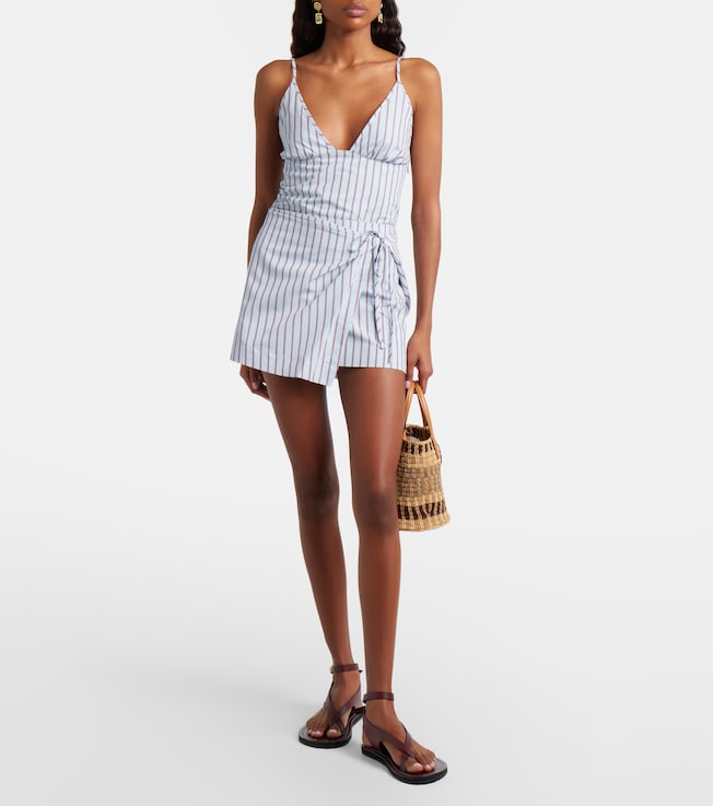 SIR. Lista pinstripe cotton-blend top