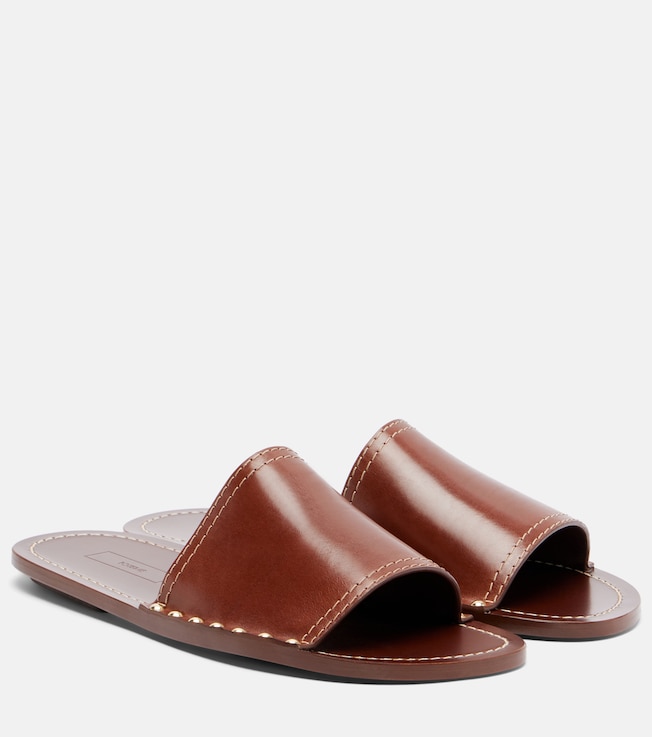 TOTEME Studded leather slides