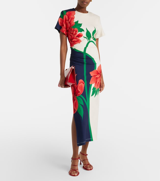 La DoubleJ Lela floral jersey maxi dress