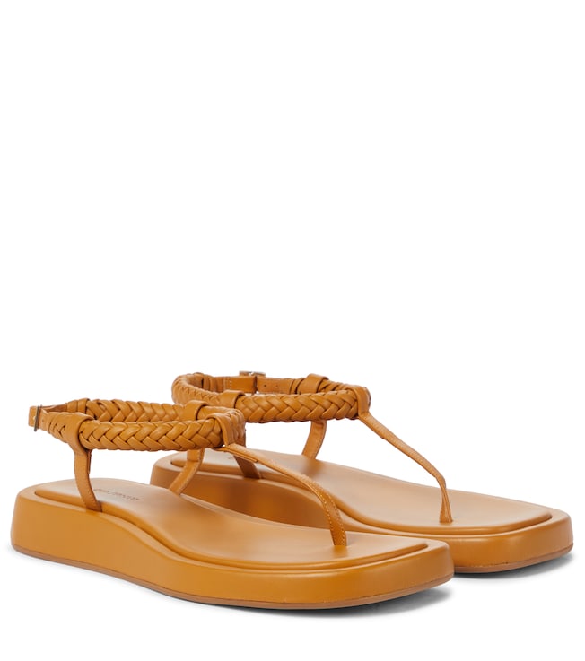 Gia Borghini GIA/RHW Rosie 3 leather thong sandals