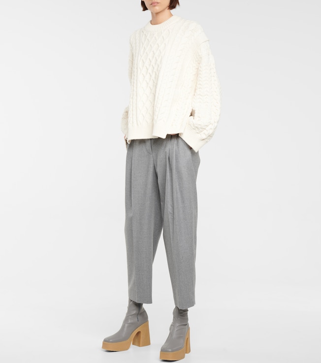 Stella McCartney Aran-knit cotton-blend sweater