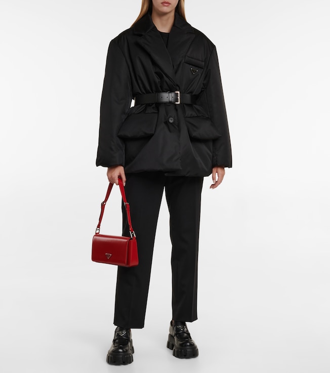 Prada Re-Nylon belted padded jacket