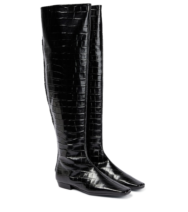 TOTEME Leather over-the-knee boots