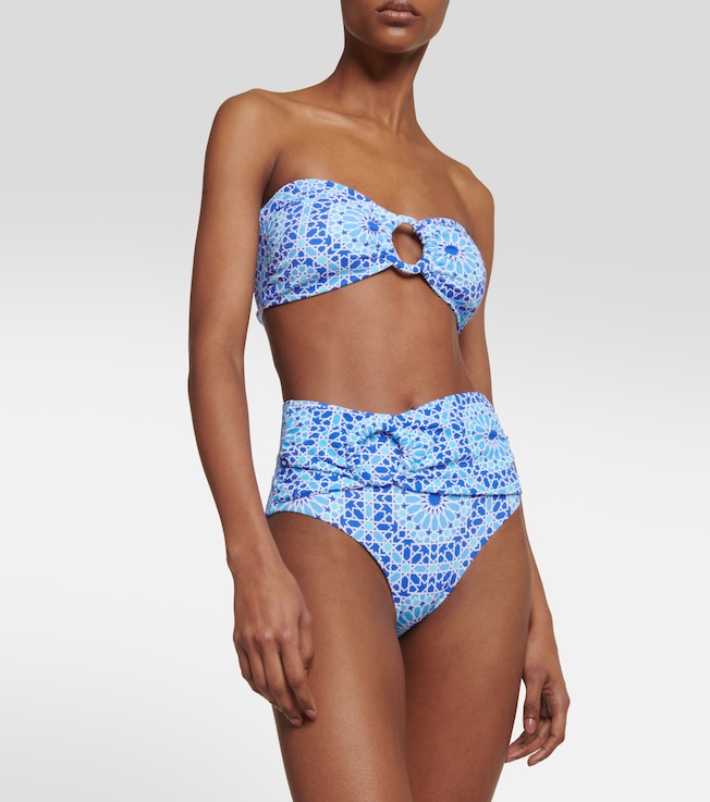 Alexandra Miro Carlotta printed bandeau bikini top