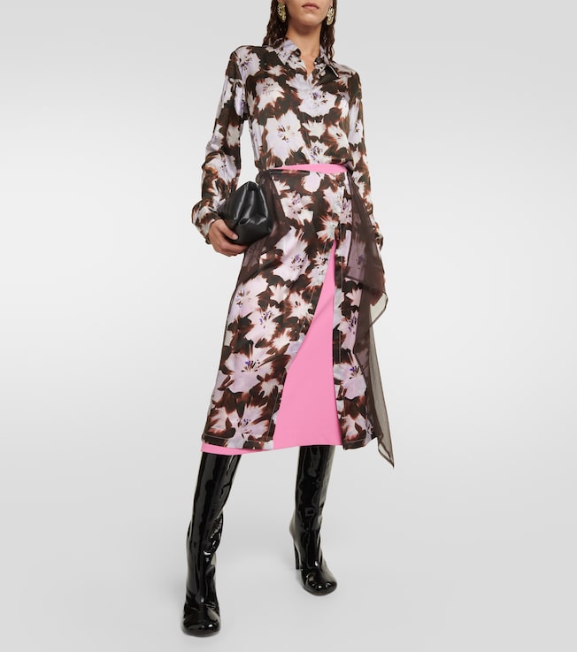 Dries Van Noten Chowy floral silk satin shirt