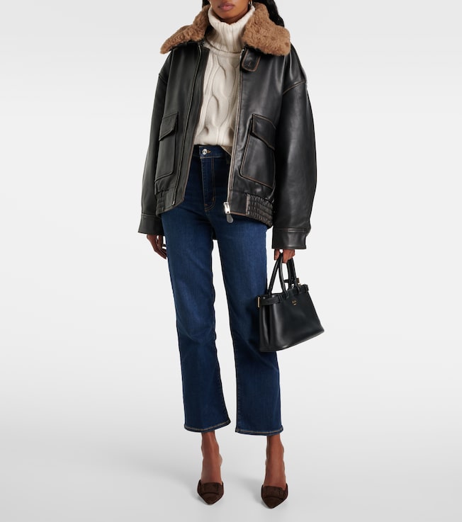 FRAME Le Sleek high-rise straight jeans
