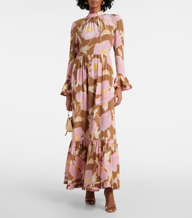 La DoubleJ Visconti silk crêpe de chine maxi dress
