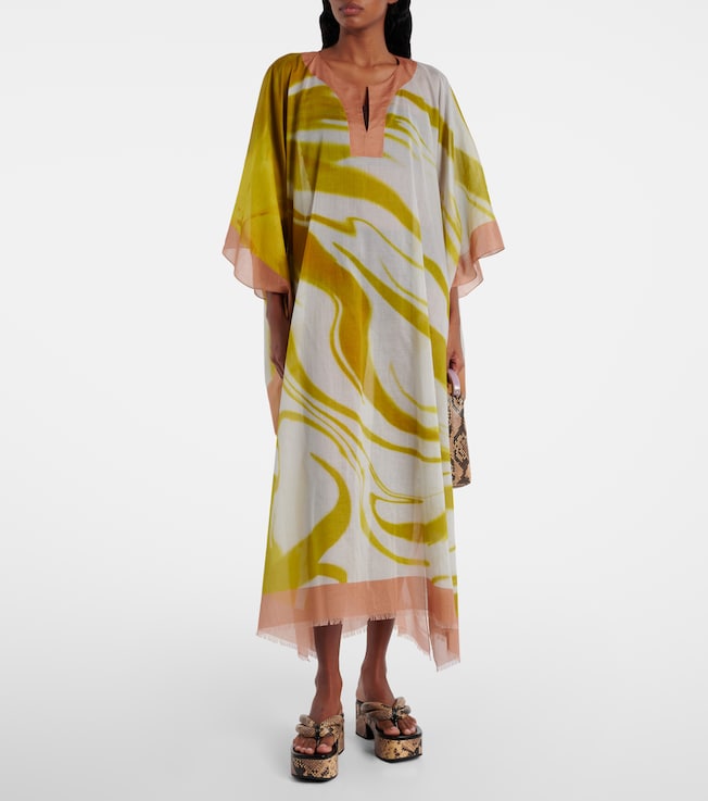 Dries Van Noten Printed cotton kaftan