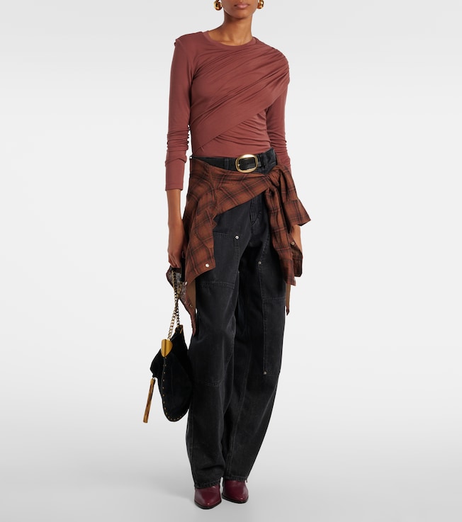 Marant Étoile Dressi draped jersey top