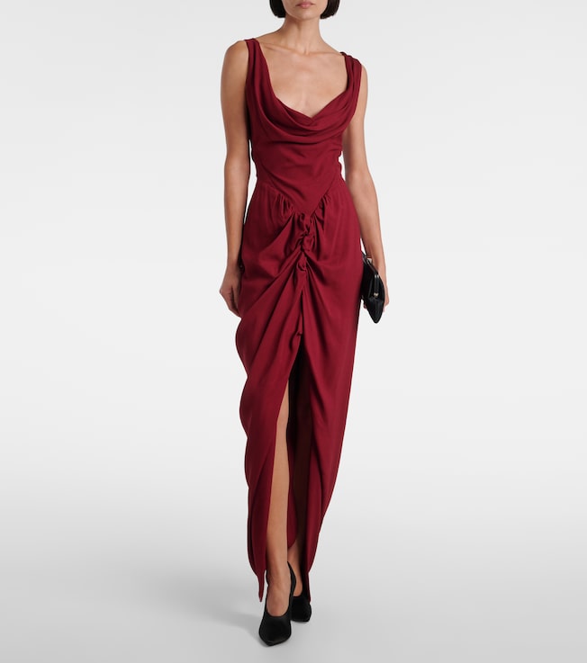 Vivienne Westwood Panther draped crêpe gown
