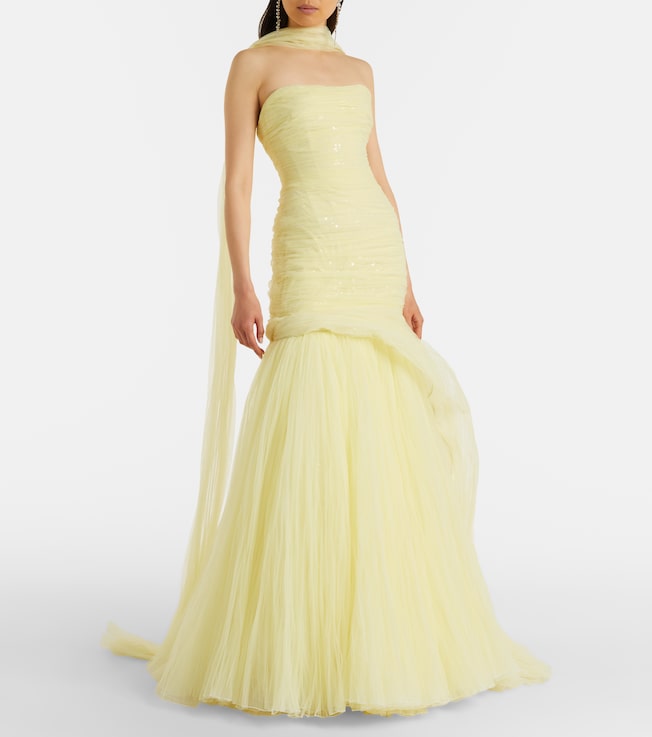 MARMAR HALIM Tulle bustier gown