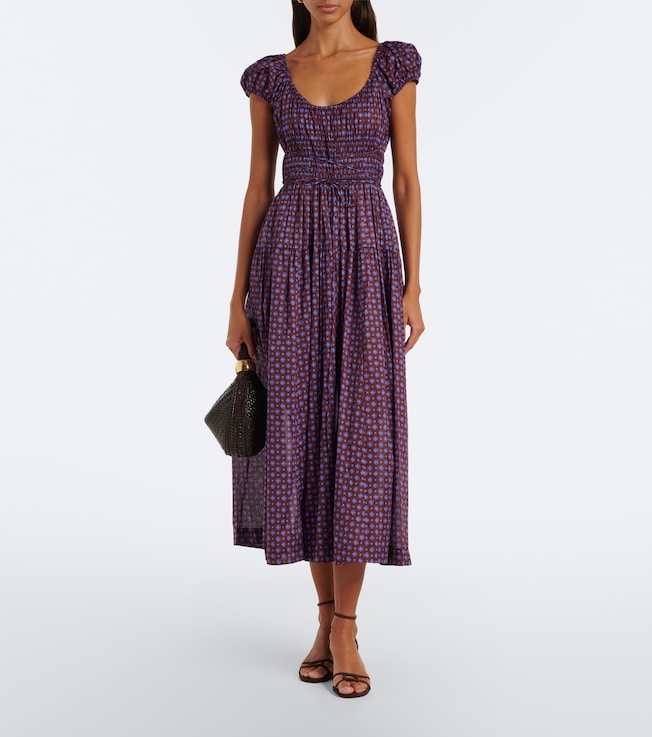 Dôen Dôen Quinelle printed cotton voile midi dress