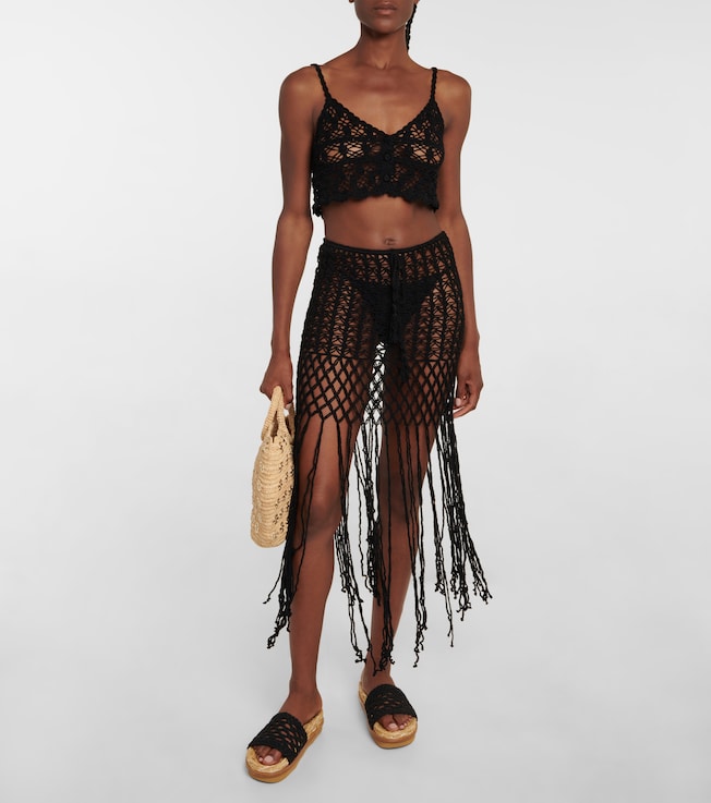 Anna Kosturova Crochet cotton skirt