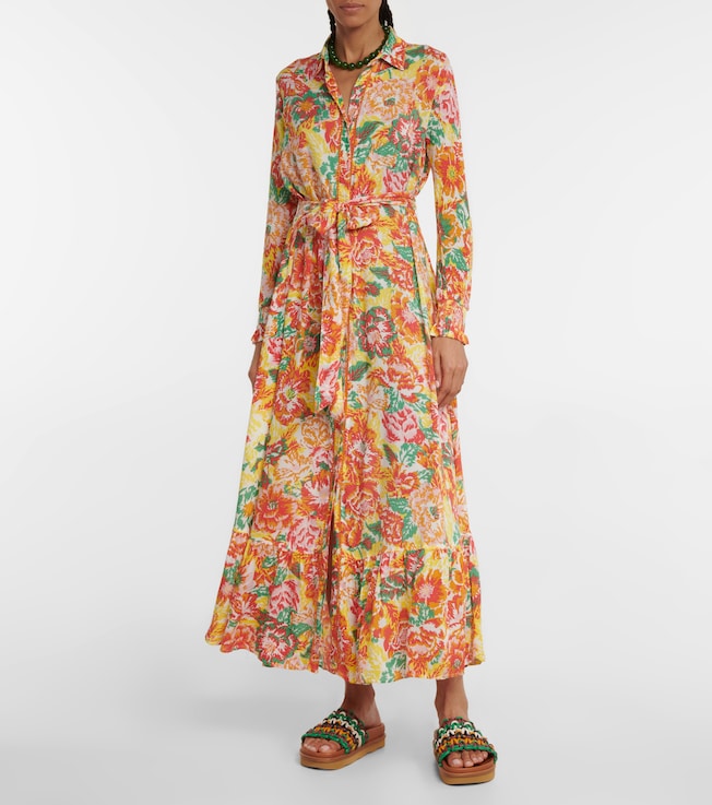 Poupette St Barth Kimi floral shirt dress