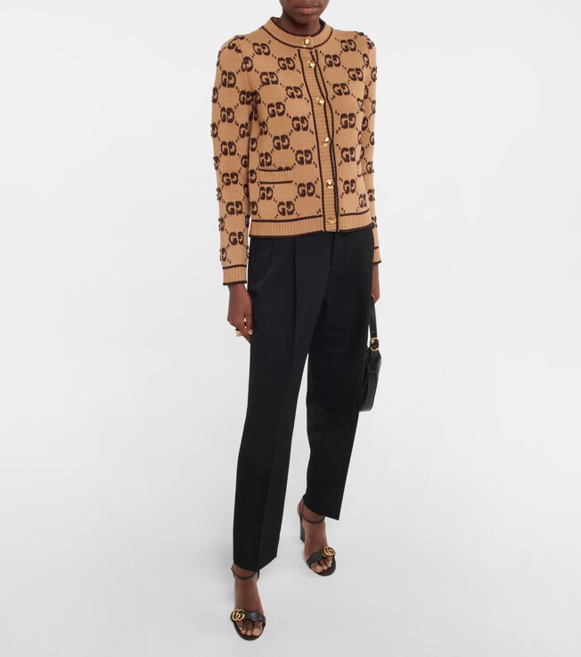 Gucci GG jacquard wool bouclé cardigan