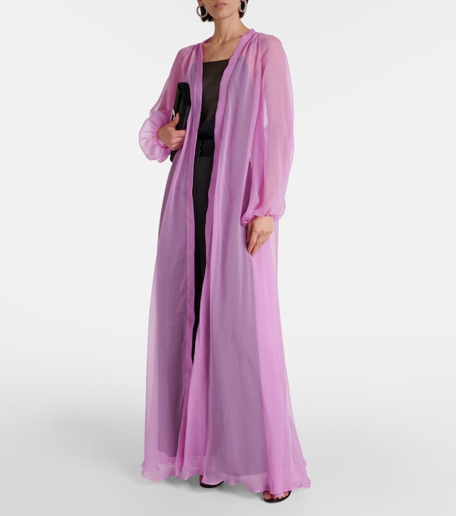 Max Mara Medicea silk chiffon robe