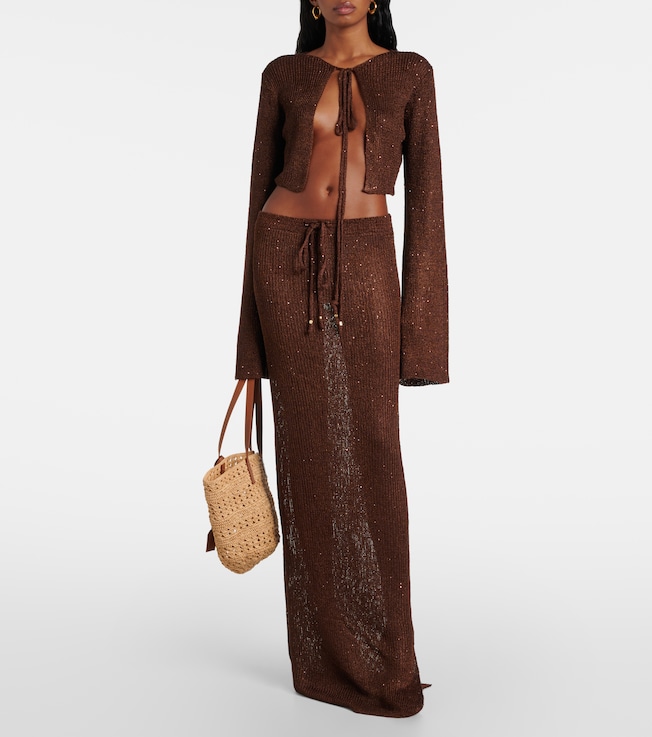 Bananhot Alma sequined knitted cardigan