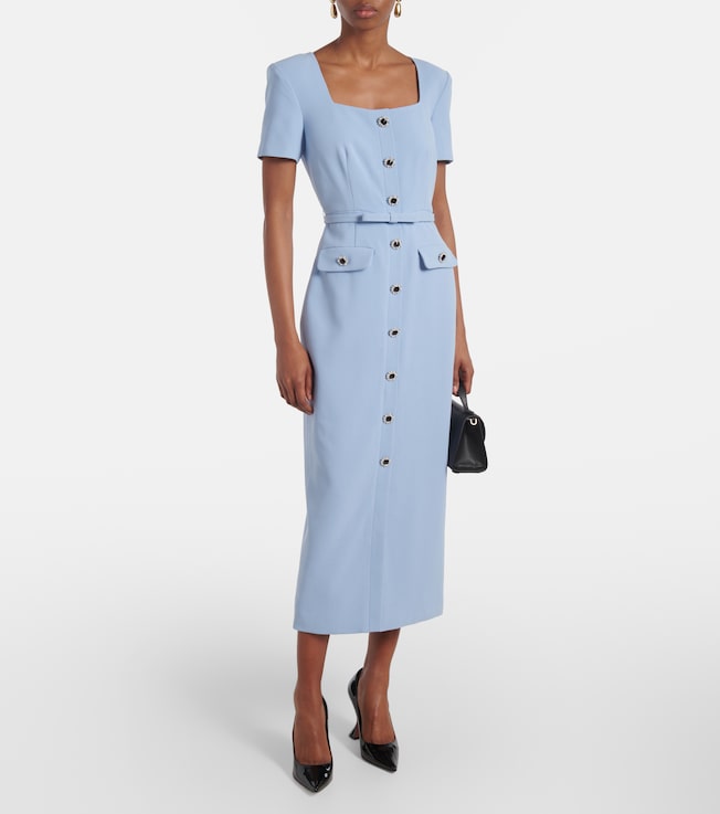 self-portrait  Crêpe midi dress