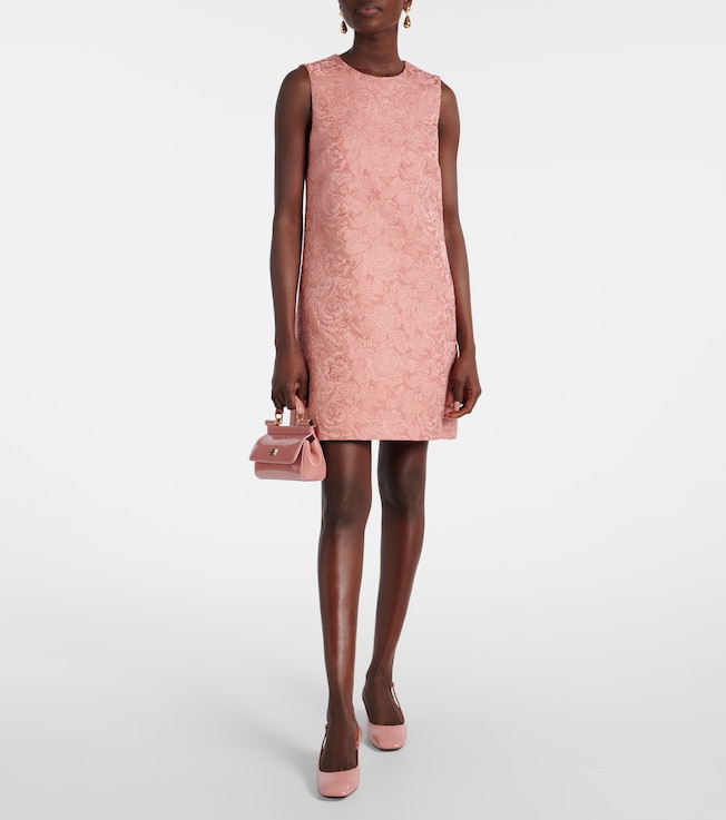 Dolce&Gabbana Floral matelassé jacquard minidress