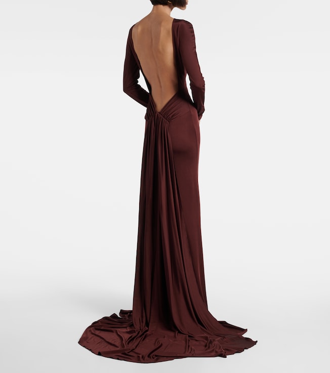 David Koma David Koma Gathered jersey gown