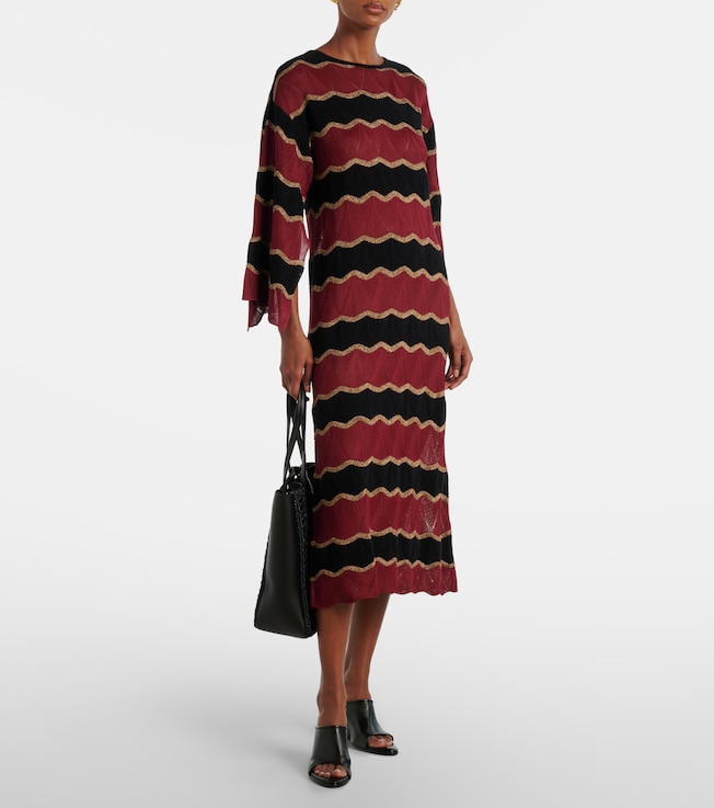 La DoubleJ Hang Ten cotton-blend lamé kaftan