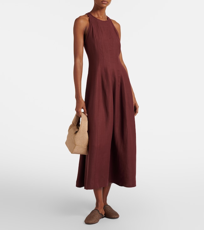 Brunello Cucinelli Striped midi dress