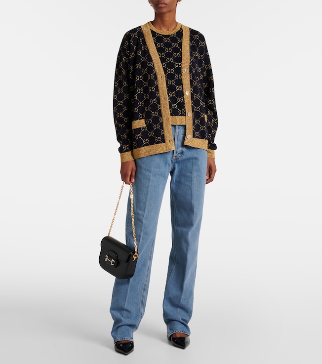 Gucci Cotton-blend lamé cardigan