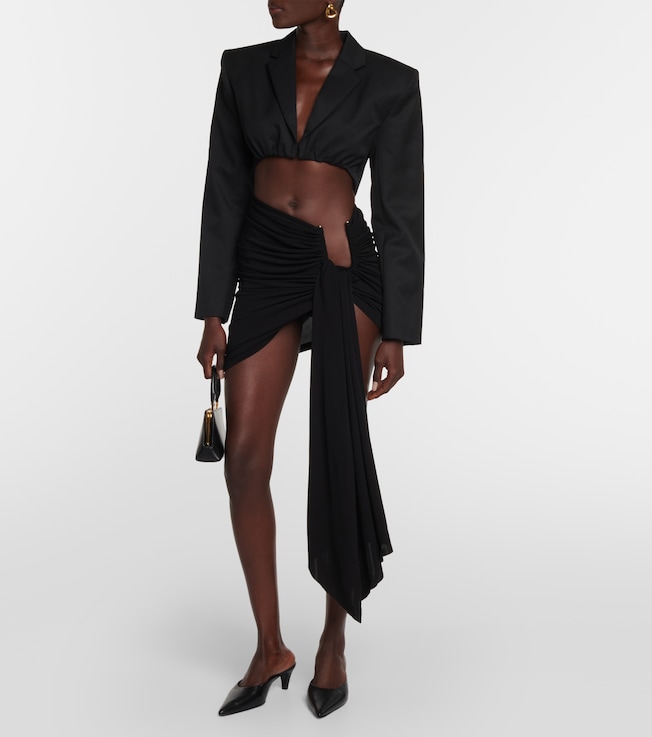 Christopher Esber Arched Palm sash miniskirt