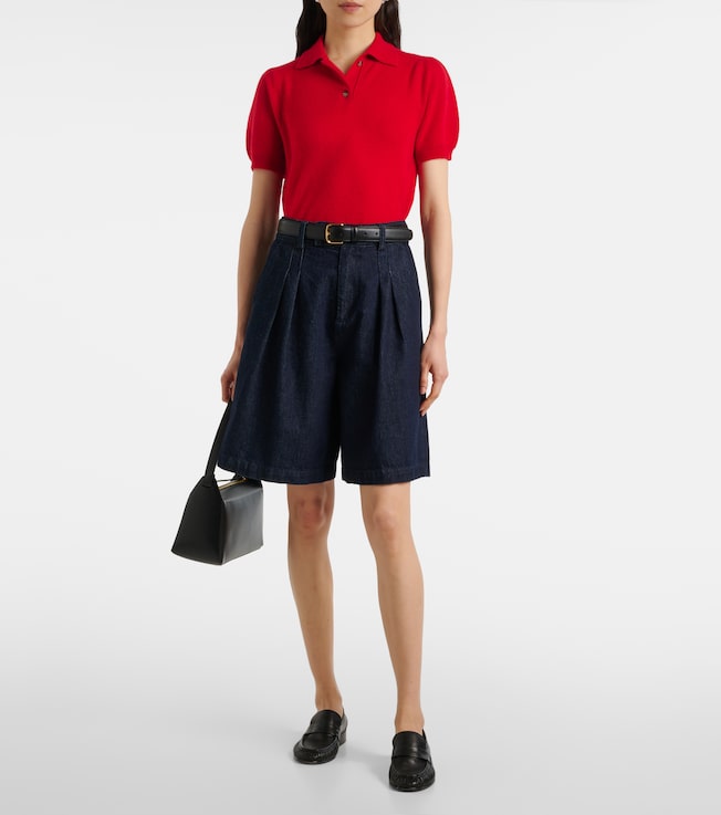 Jardin des Orangers Knitted cashmere polo shirt