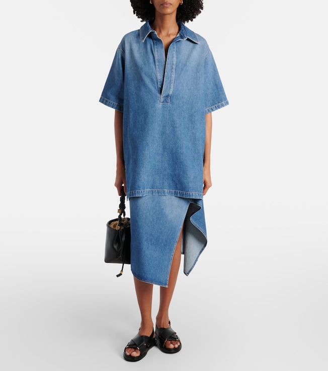 Plan C Oversized denim shirt