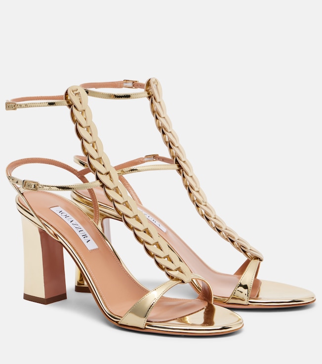AQUAZZURA Destiny Gladiator 85 leather sandals