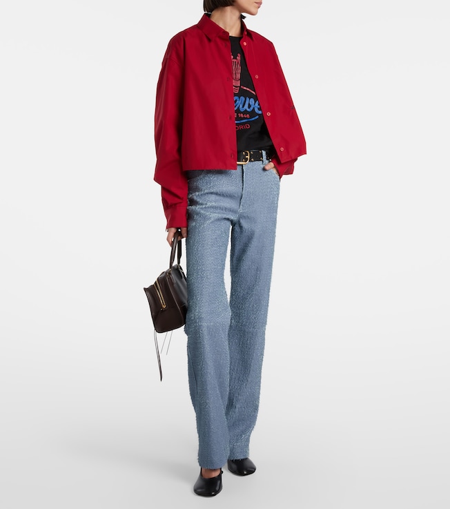 Loewe Fringed leather wide-leg pants