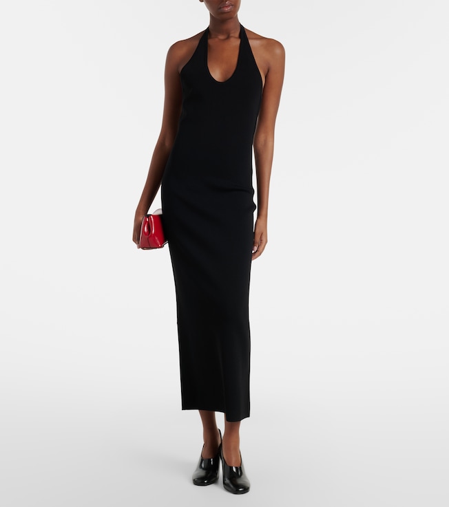TOTEME Knitted halterneck midi dress