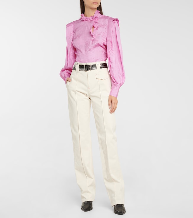 Isabel Marant Dilirok high-rise straight cotton pants