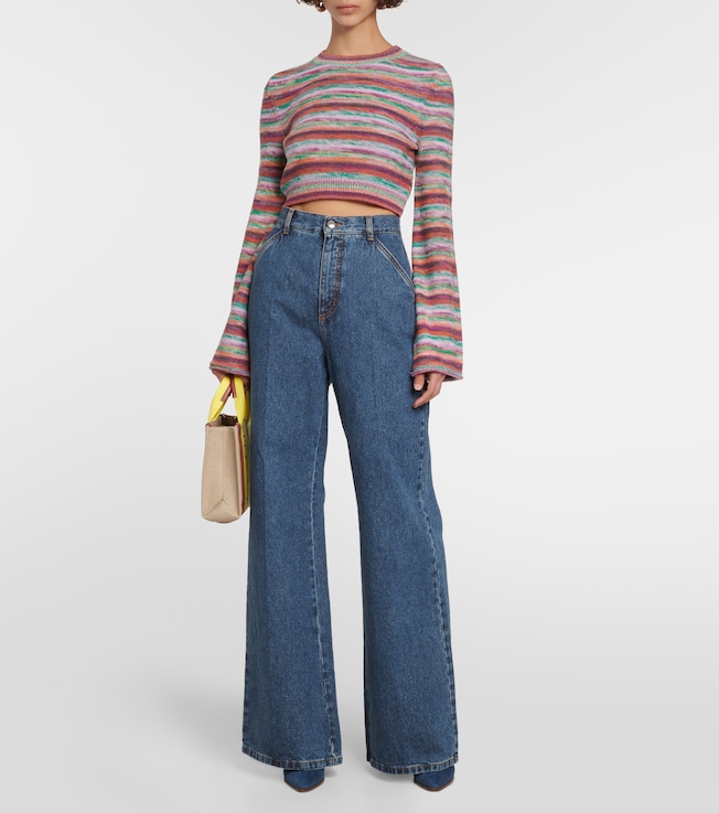 Chloé Striped wool and cashmere top
