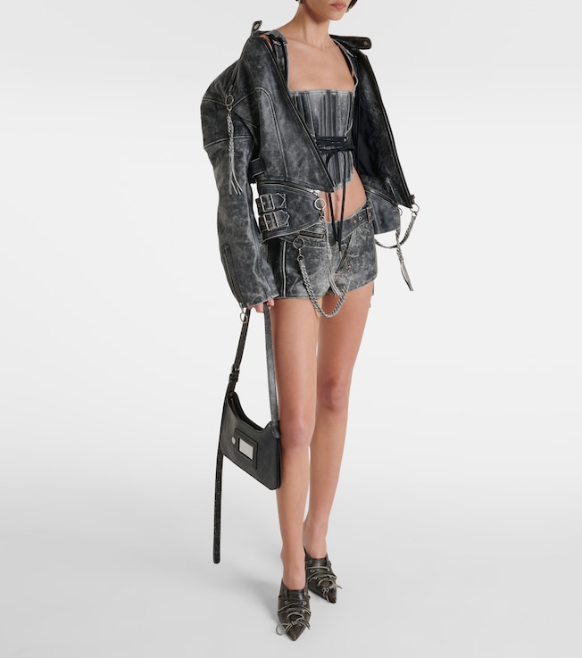 KNWLS Nihil Moto leather bustier