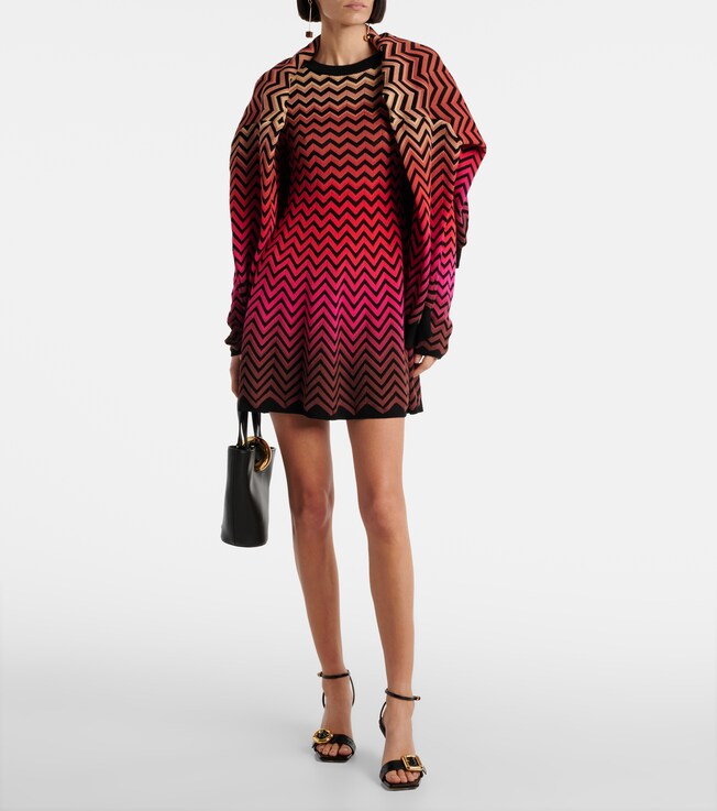 Missoni Zig Zag ombré cotton-blend minidress