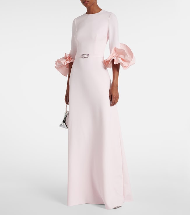 Safiyaa Belted ruffled cotton gown