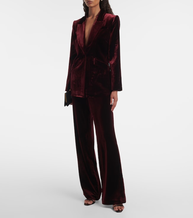 Roland Mouret Velvet wide-leg pants