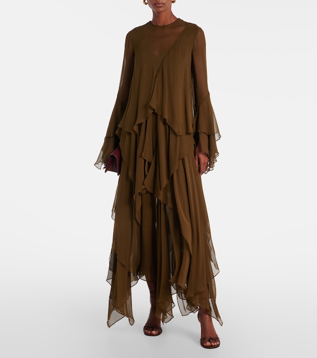 Zimmermann Draped silk organza gown