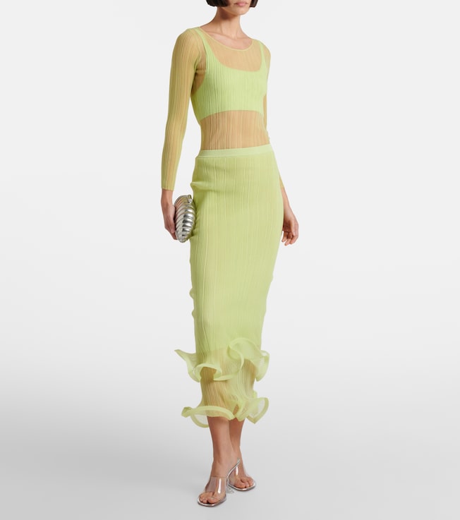 SIMKHAI Sheer jersey top